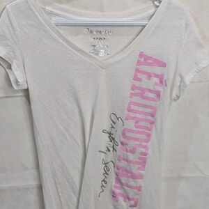 Rare Y2K Skinny Aeropostale Pink Graphic Tee